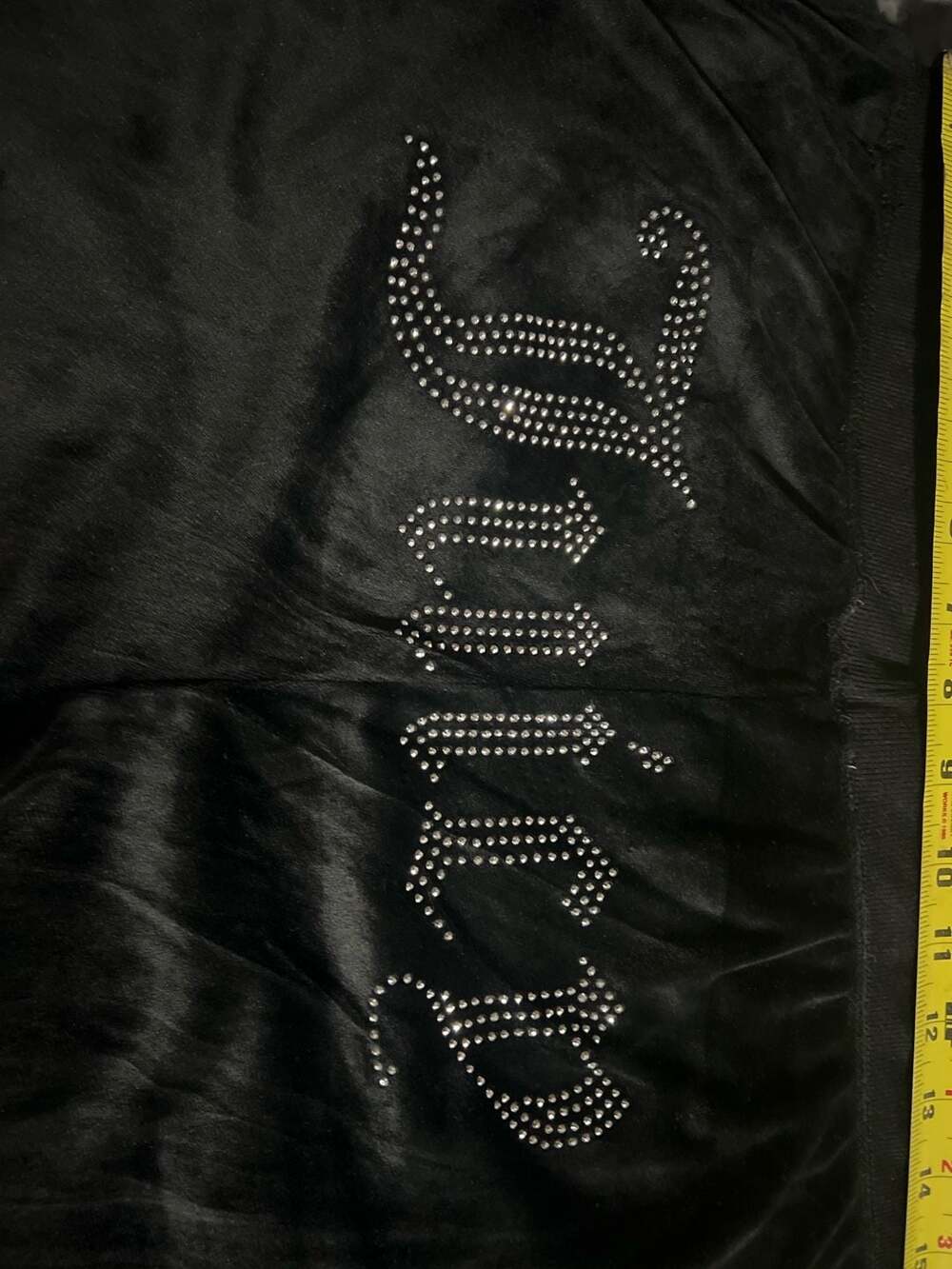 Juicy Couture Women's Velour Sleepwear Lounge Pants with Logo - Black, Size L
